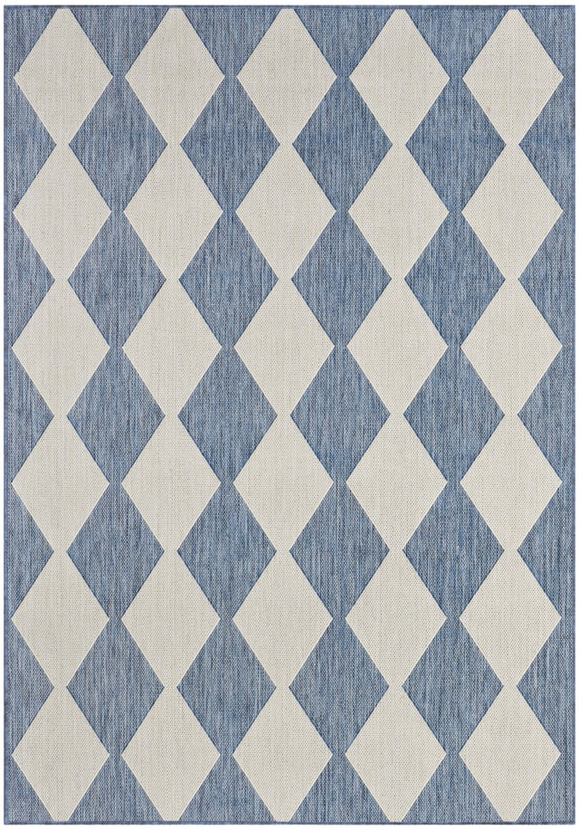 Nourison Positano POS04 Machine Made Navy, Blue Rug