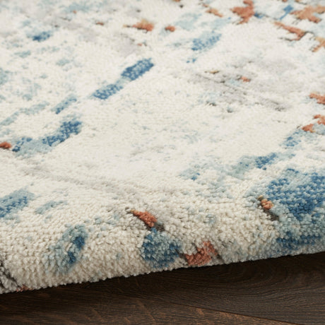 Nourison Quarry Qua01 Beige Blue Rust Rug - Nourison - 99446932884