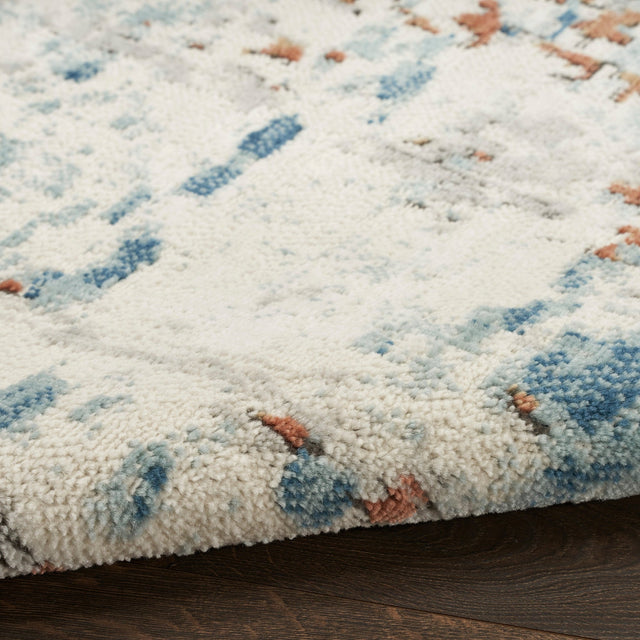 Nourison Quarry Qua01 Beige Blue Rust Rug - Nourison - 99446932884