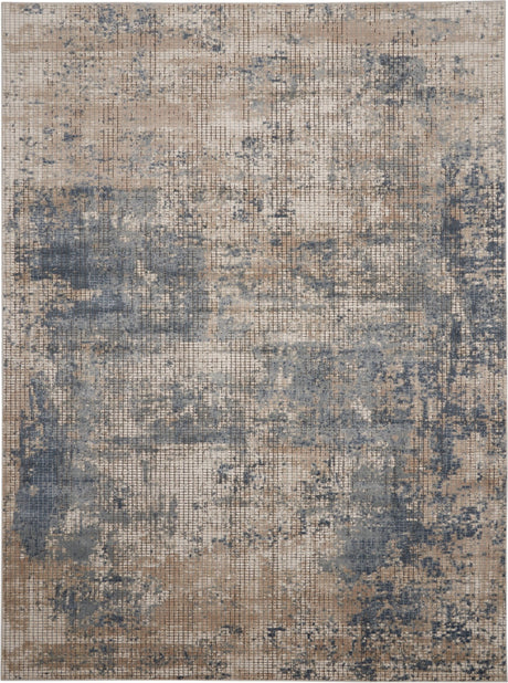 Nourison Quarry Qua02 Blue/Beige Rugs - Nourison - 99446746375