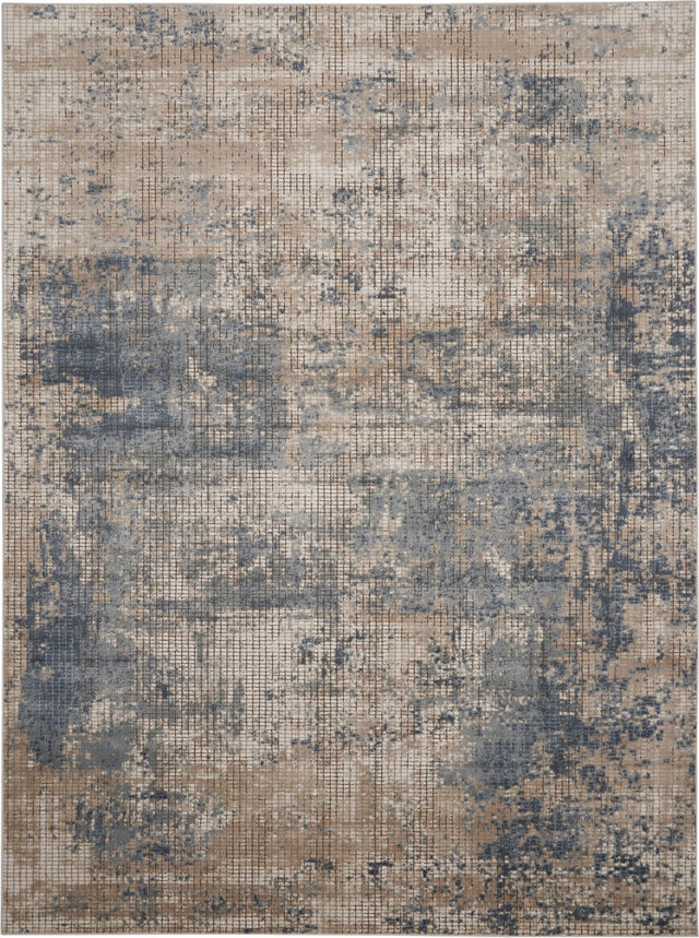 Nourison Quarry Qua02 Blue/Beige Rugs - Nourison - 99446746375