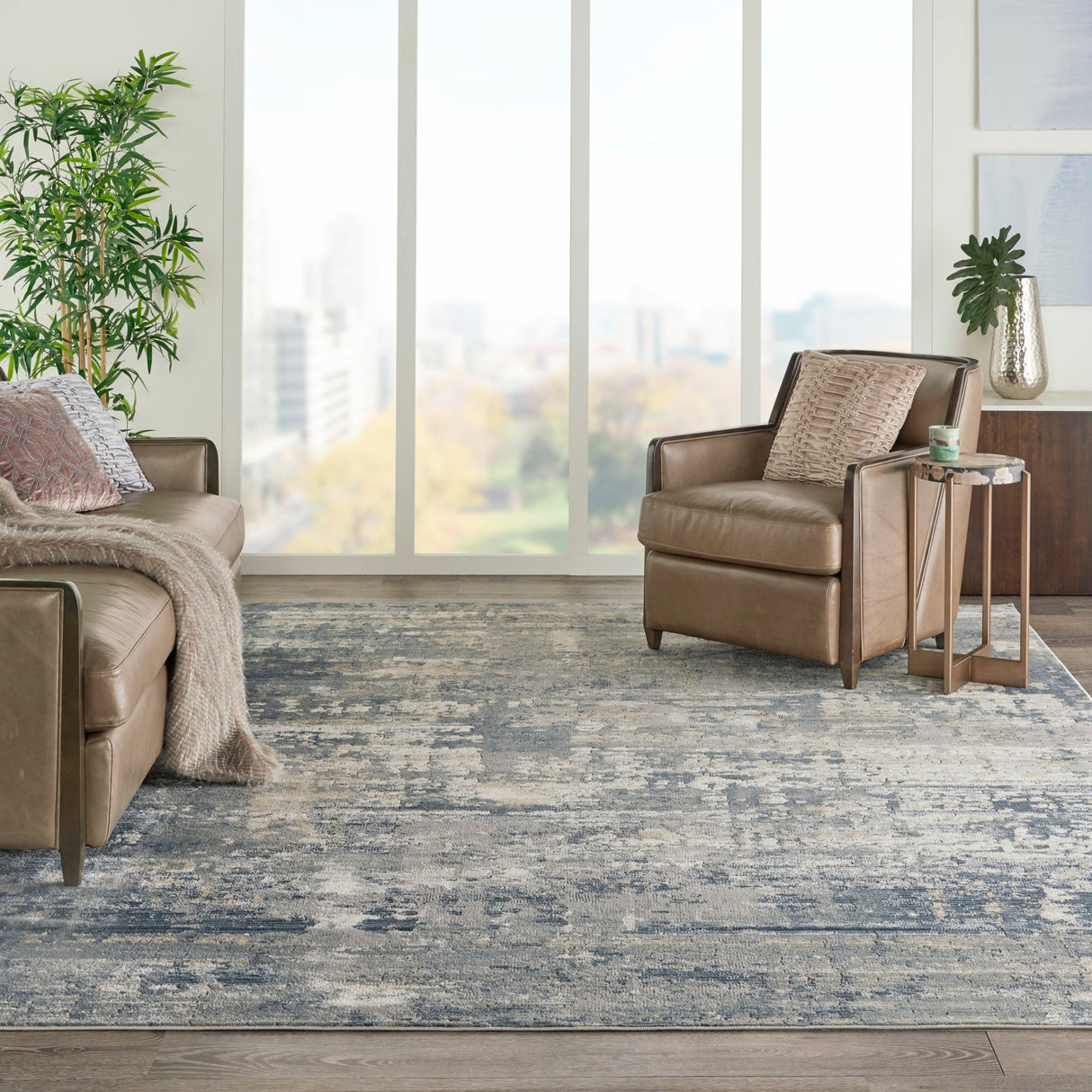 Nourison Quarry Qua04 Grey/Beige Rugs - Nourison - 99446746580