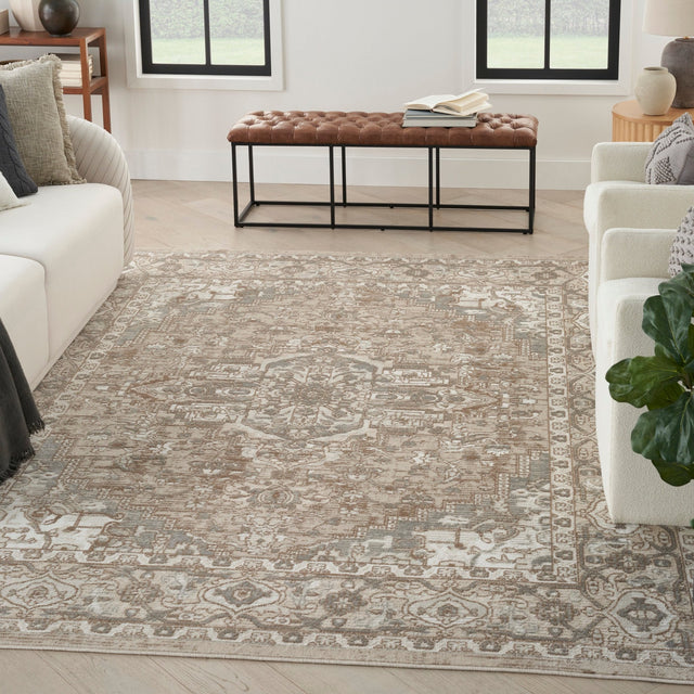 Nourison Quarry Qua05 Beige Rug - Nourison - 99446924537