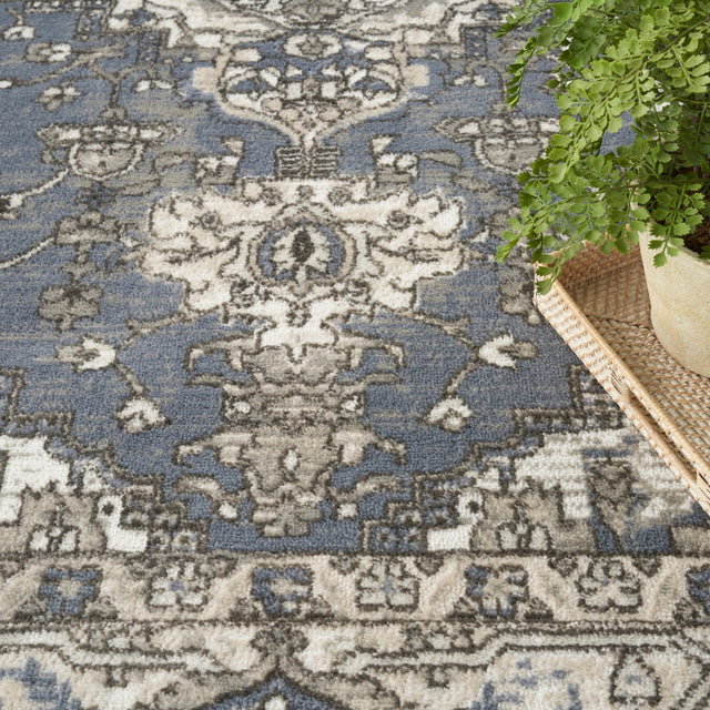 Nourison Quarry Qua05 Blue Rug - Nourison - 99446924179