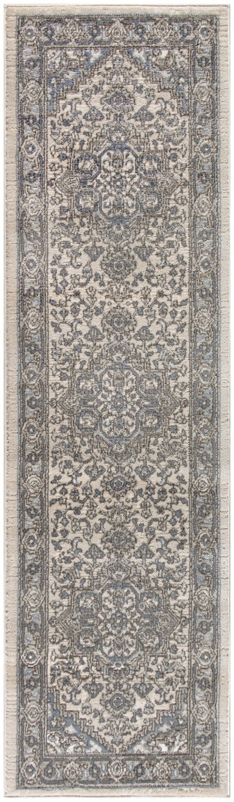 Nourison Quarry Qua05 Ivory Blue Rug - Nourison - 99446924117