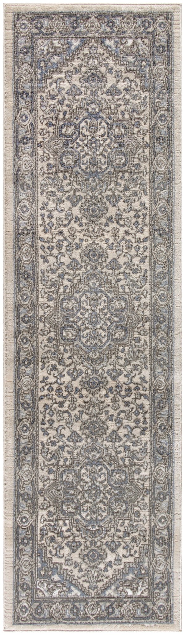 Nourison Quarry Qua05 Ivory Blue Rug - Nourison - 99446924117