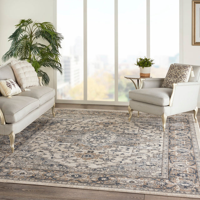 Nourison Quarry Qua05 Ivory/Grey Rugs - Nourison - 99446308368