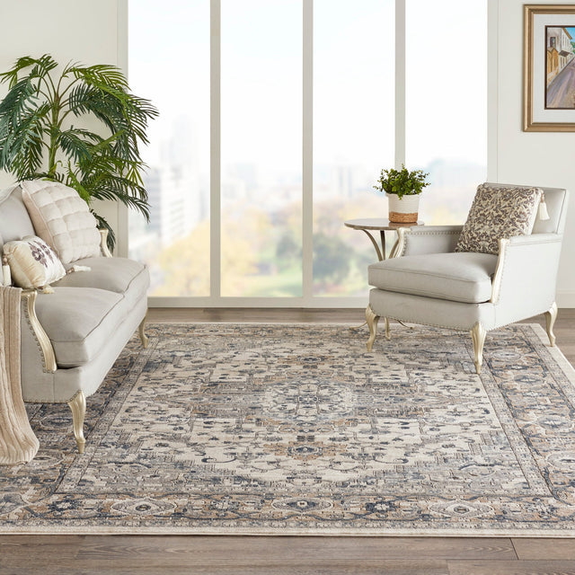 Nourison Quarry Qua05 Ivory/Grey Rugs - Nourison - 99446746818