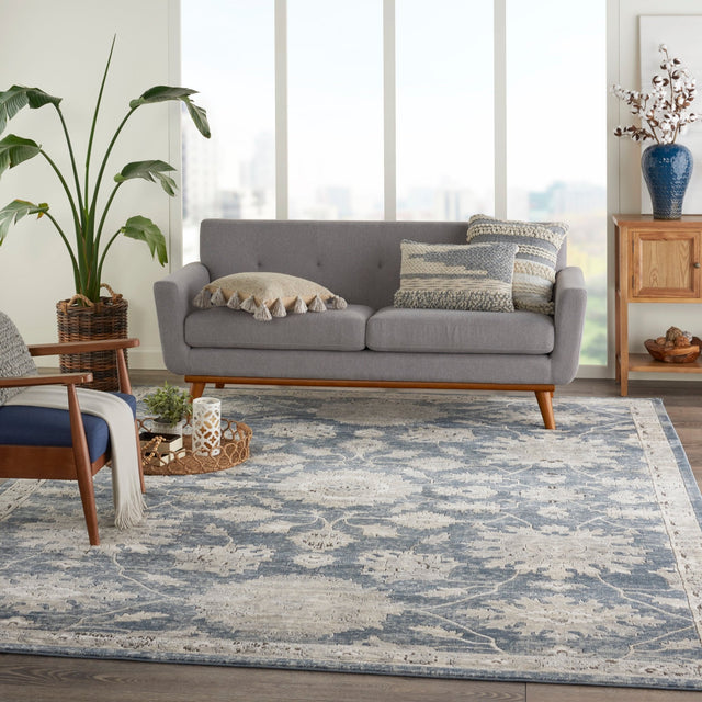 Nourison Quarry Qua06 Blue/Beige Rugs - Nourison - 99446746931