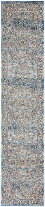 Nourison Quarry Qua11 Ivory Blue Rugs - Nourison - 99446819826