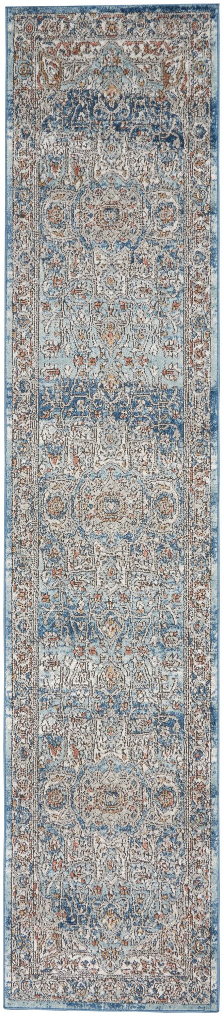 Nourison Quarry Qua11 Ivory Blue Rugs - Nourison - 99446819826