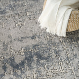 Nourison Quarry QUA17 Machine Made Dark, Grey Rug