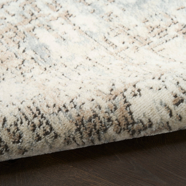 Nourison Quarry QUA17 Machine Made Ivory, Beige Rug