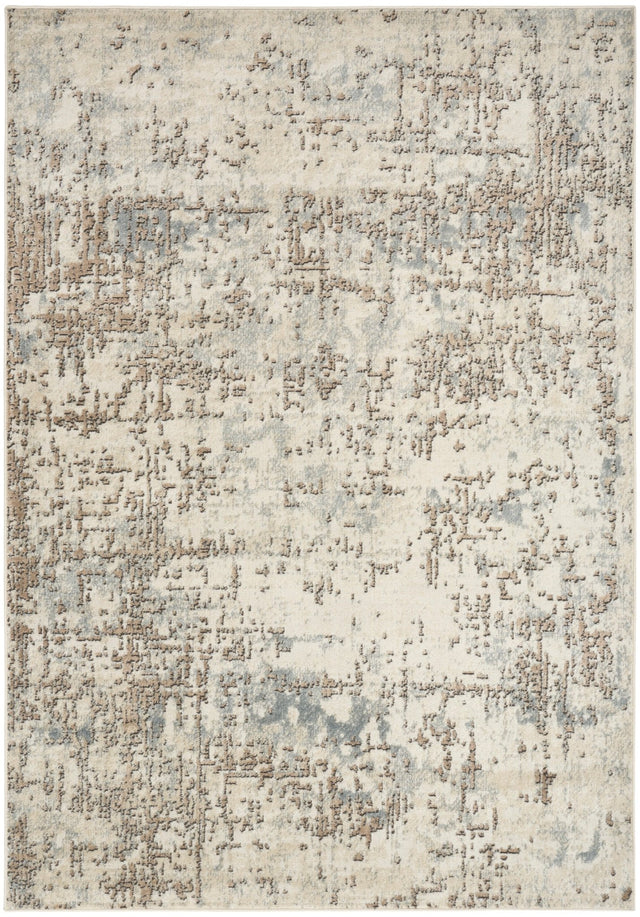 Nourison Quarry QUA17 Machine Made Ivory, Beige Rug