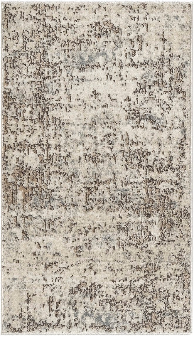 Nourison Quarry QUA17 Machine Made Ivory, Beige Rug