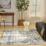 Nourison Quarry QUA17 Machine Made Ivory, Grey Rug