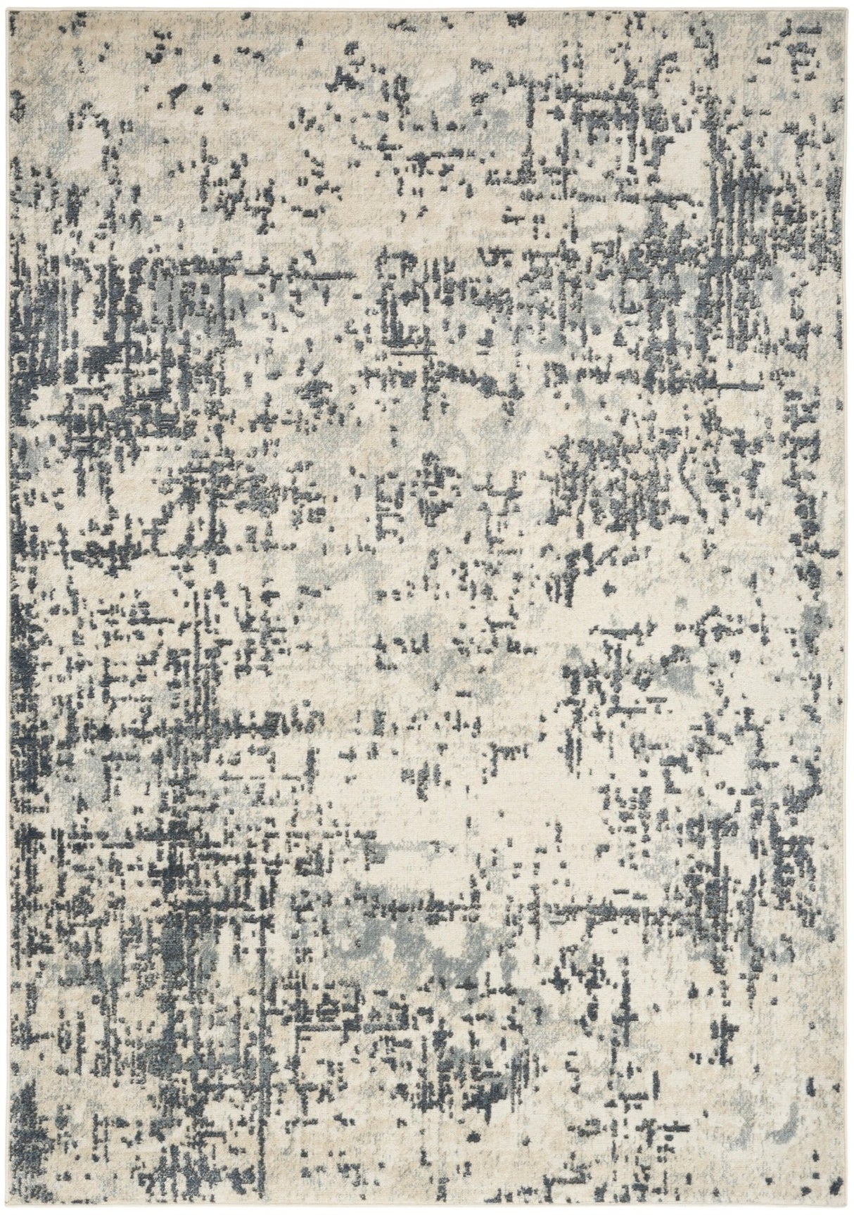 Nourison Quarry QUA17 Machine Made Ivory, Grey Rug