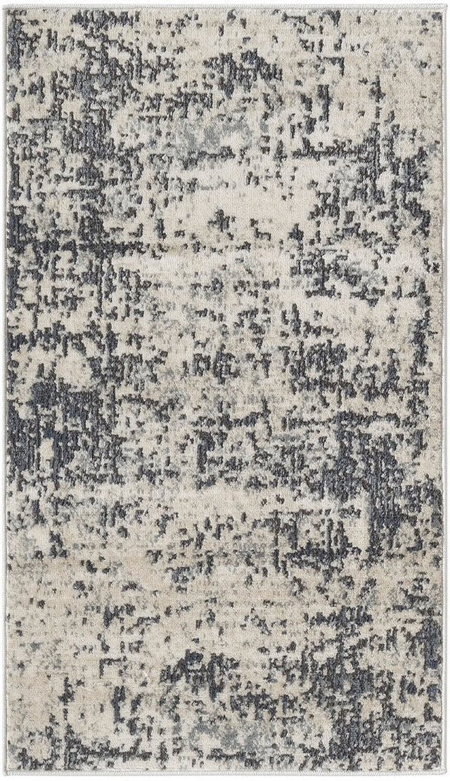 Nourison Quarry QUA17 Machine Made Ivory, Grey Rug