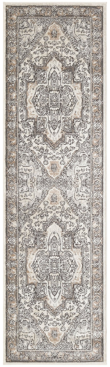 Nourison Quarry QUA18 Machine Made Ivory, Grey, Taupe Rug