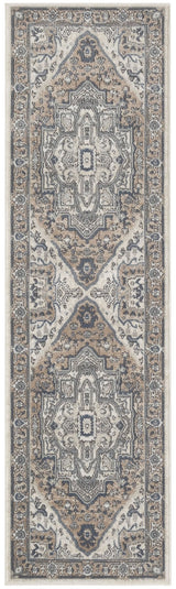 Nourison Quarry QUA18 Machine Made Ivory, Taupe Rug