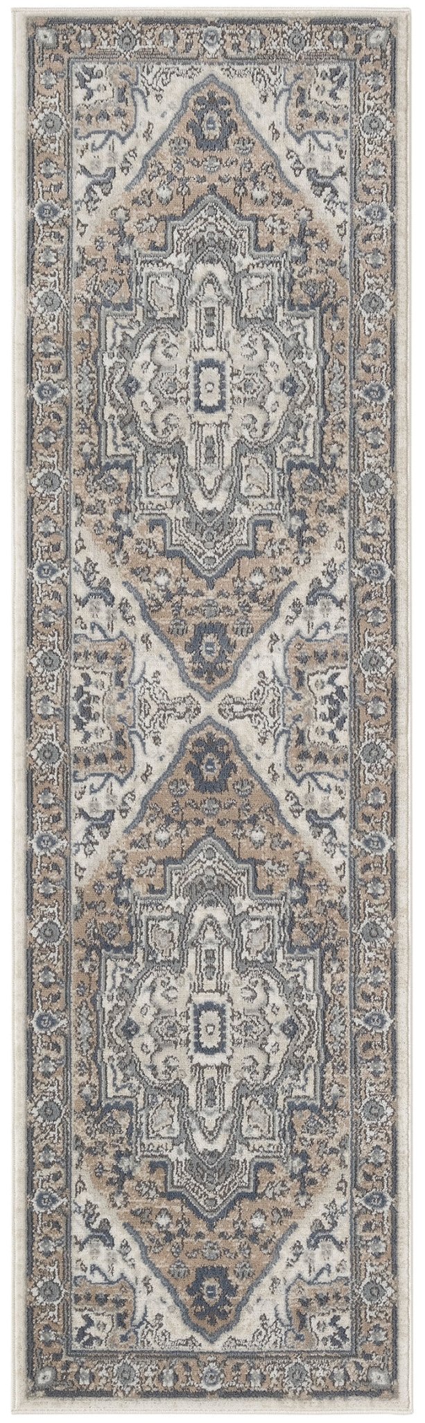 Nourison Quarry QUA18 Machine Made Ivory, Taupe Rug