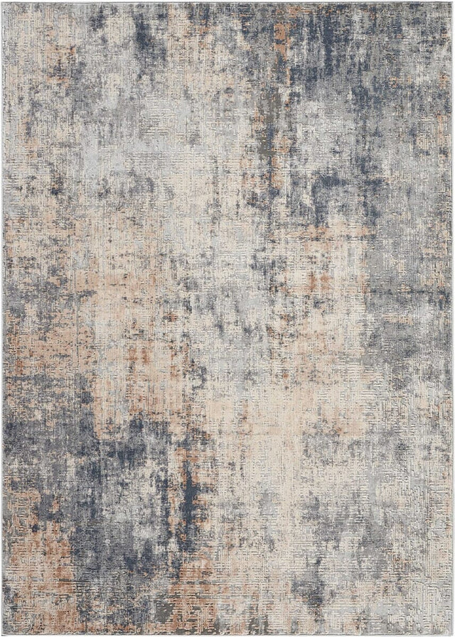 Nourison Rustic Textures Rus01 Grey / Beige Rugs - Nourison - 99446461872