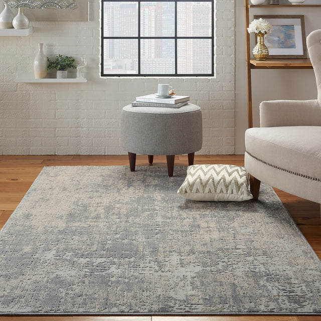 Nourison Rustic Textures Rus01 Ivory / Silver Rugs - Nourison - 99446476111