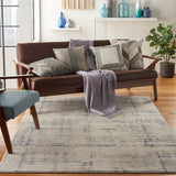 Nourison Rustic Textures Rus06 Ivory / Blue Rugs - Nourison - 99446476319