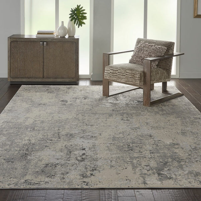Nourison Rustic Textures Rus07 Grey / Beige Rugs - Nourison - 99446496256