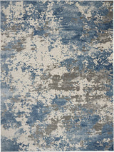 Nourison Rustic Textures Rus08 Grey/Blue Rug - Nourison - 99446496348