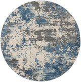 Nourison Rustic Textures Rus08 Grey/Blue Rug - Nourison - 99446835765