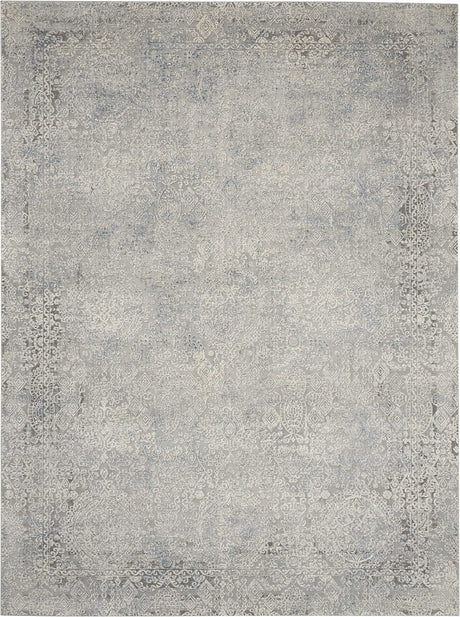 Nourison Rustic Textures Rus09 Ivory Light Blue Rug - Nourison - 99446496409