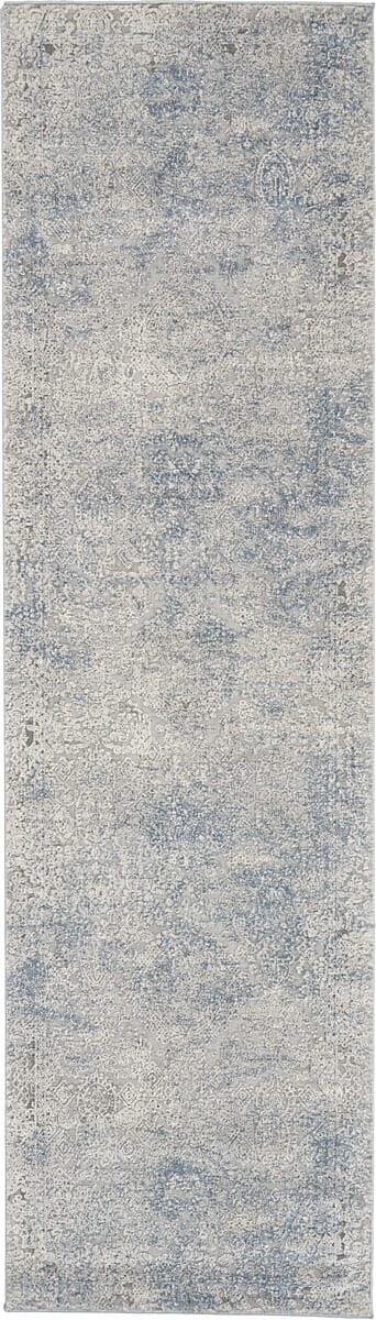 Nourison Rustic Textures Rus09 Ivory Light Blue Rug - Nourison - 99446496409