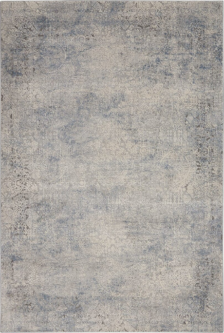 Nourison Rustic Textures Rus09 Ivory Light Blue Rug - Nourison - 99446496430