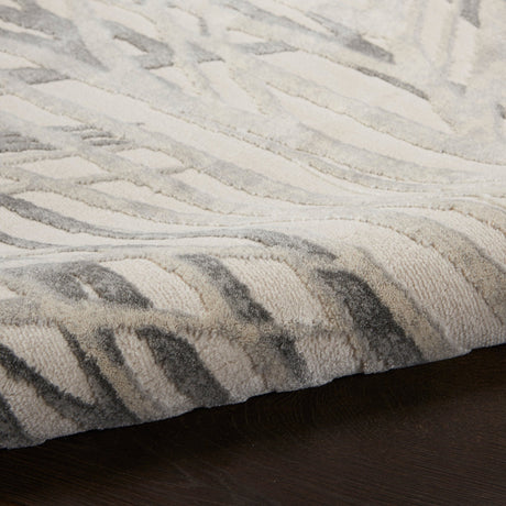 Nourison Rustic Textures Rus17 Ivory/Grey Rugs - Nourison - 99446835864