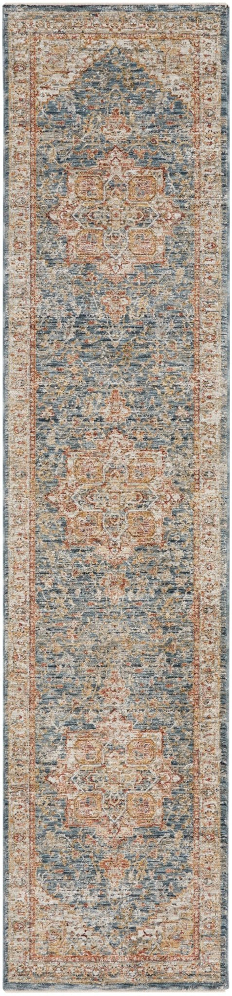 Nourison Sahar Shr06 Ivory Blue Rug - Nourison - 99446166258