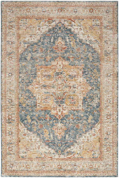 Nourison Sahar Shr06 Ivory Blue Rug - Nourison - 99446166289