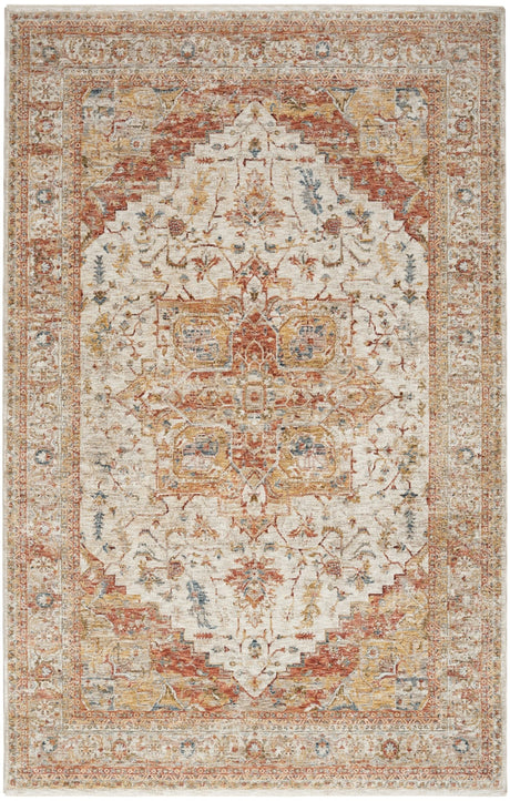 Nourison Sahar Shr06 Ivory Rust Rug - Nourison - 99446898708