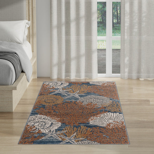 Nourison Seaside Sds04 Blue Multicolor Rug - Nourison - 99446953841