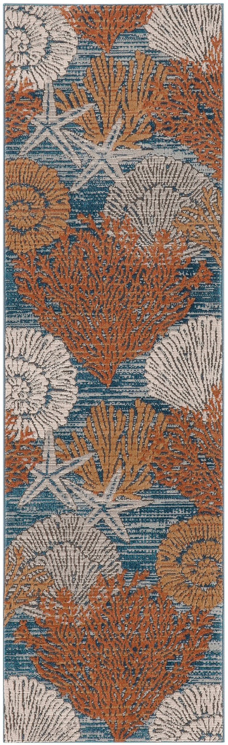 Nourison Seaside Sds04 Blue Multicolor Rug - Nourison - 99446953841