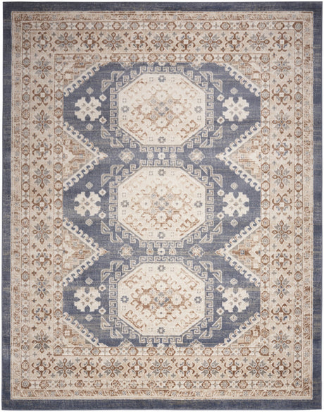 Nourison Serenity Home Srh01 Ivory Blue Rug - Nourison - 99446918253