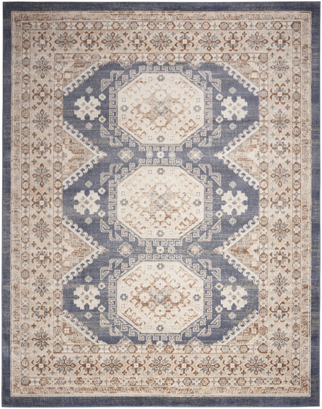 Nourison Serenity Home Srh01 Ivory Blue Rug - Nourison - 99446918253