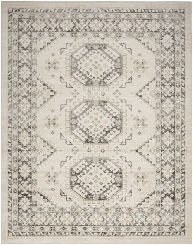 Nourison Serenity Home Srh01 Ivory Grey Rug - Nourison - 99446918161