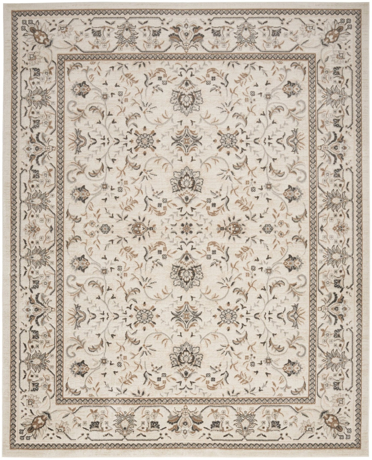 Nourison Serenity Home Srh02 Ivory Mocha Rug - Nourison - 99446918314