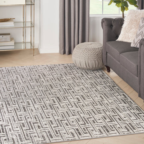 Nourison Serenity Home Srh04 Grey Ivory Rug - Nourison - 99446918550