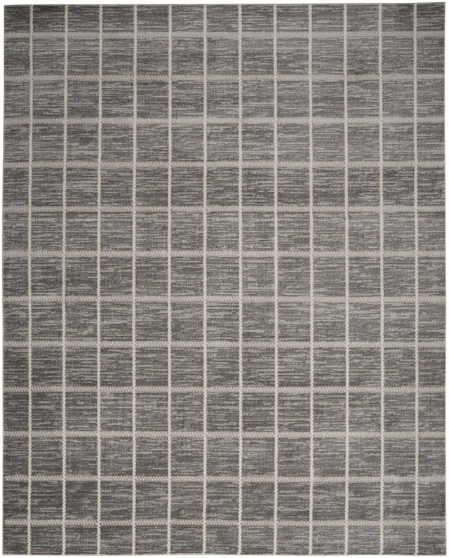 Nourison Serenity Home Srh05 Grey Ivory Rug - Nourison - 99446918697