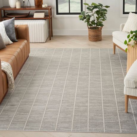 Nourison Serenity Home Srh05 Light Grey Rug - Nourison - 99446918833