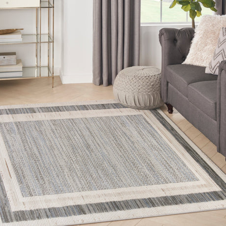 Nourison Serenity Home Srh07 Grey Ivory Rug - Nourison - 99446918970