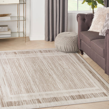 Nourison Serenity Home Srh07 Mocha Ivory Rug - Nourison - 99446919038