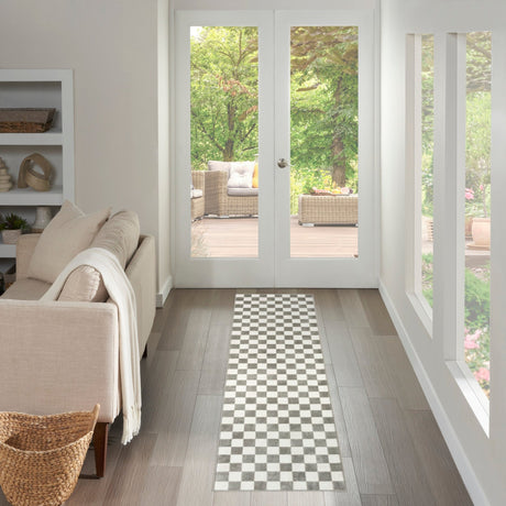 Nourison Serenity Home SRH09 Ivory Grey Contemporary Area Rugs